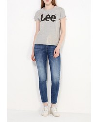 Женская серая футболка от Lee