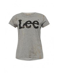 Женская серая футболка от Lee