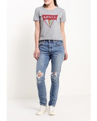 Женская серая футболка от Levi's