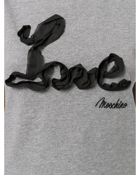 Женская серая футболка от Love Moschino