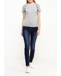 Женская серая футболка от LOST INK