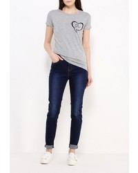 Женская серая футболка от LOST INK