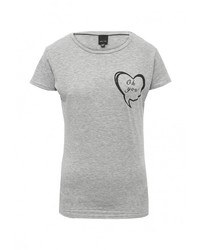 Женская серая футболка от LOST INK