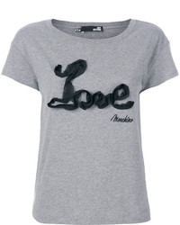 Женская серая футболка от Love Moschino