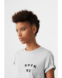 Женская серая футболка от Mango