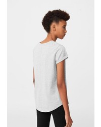 Женская серая футболка от Mango