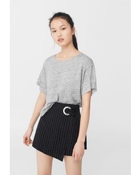 Женская серая футболка от Mango