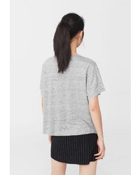 Женская серая футболка от Mango