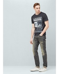 Мужская серая футболка от Mango Man