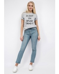 Женская серая футболка от Monflame