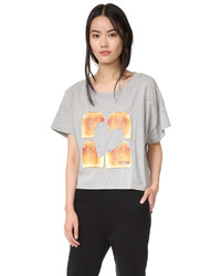 Женская серая футболка от Moschino