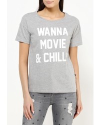 Женская серая футболка от Noisy May