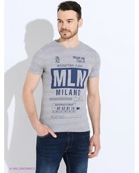 Мужская серая футболка от Oodji