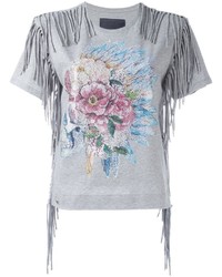 Женская серая футболка от Philipp Plein