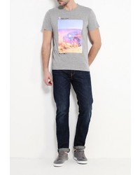 Мужская серая футболка от Piazza Italia