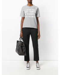 Женская серая футболка от Zoe Karssen