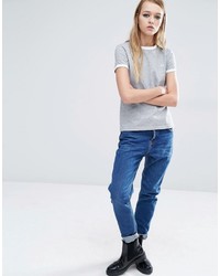 Женская серая футболка от Fred Perry