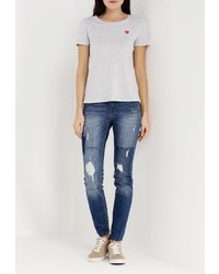 Женская серая футболка от Tom Tailor