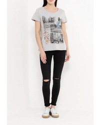 Женская серая футболка от Tom Tailor