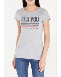 Женская серая футболка от Tom Tailor Denim