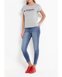 Женская серая футболка от Wrangler