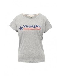 Женская серая футболка от Wrangler