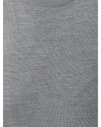 Женская серая шелковая футболка с круглым вырезом от Joseph