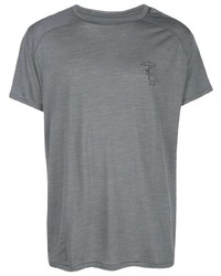Мужская серая шелковая футболка с круглым вырезом от Klättermusen