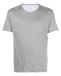Мужская серая шелковая футболка с круглым вырезом от Majestic Filatures
