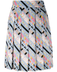 Серая шелковая юбка со складками от Marc Jacobs