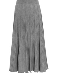 Серая шерстяная длинная юбка от Chloé