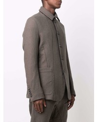 Мужская серая шерстяная куртка-рубашка от Masnada
