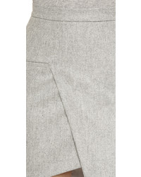 Серая шерстяная мини-юбка от Thierry Mugler