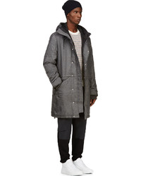 Мужская серая шерстяная парка от Y-3