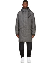 Мужская серая шерстяная парка от Y-3