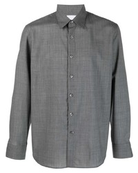 Мужская серая шерстяная рубашка с длинным рукавом от PT TORINO