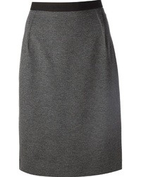 Серая шерстяная юбка-карандаш от Paul Smith