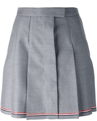 Серая шерстяная юбка со складками от Thom Browne