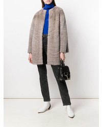 Серая шуба от Liska