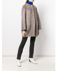 Серая шуба от Liska