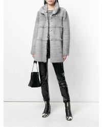 Серая шуба от Liska