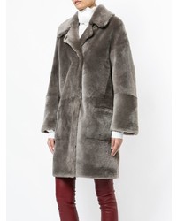Серая шуба от Sylvie Schimmel