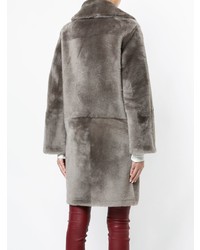 Серая шуба от Sylvie Schimmel