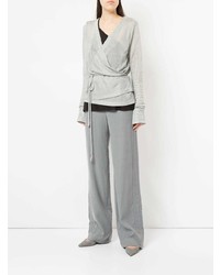 Серебряная блузка с длинным рукавом от Kacey Devlin