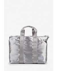 Серебряная большая сумка из плотной ткани от Calvin Klein Jeans