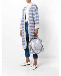 Серебряная большая сумка от Stella McCartney