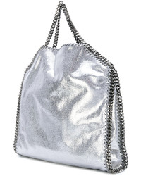 Серебряная большая сумка от Stella McCartney