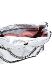 Серебряная большая сумка от Stella McCartney