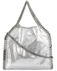 Серебряная большая сумка от Stella McCartney