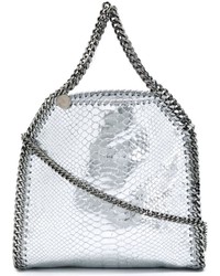 Серебряная большая сумка от Stella McCartney